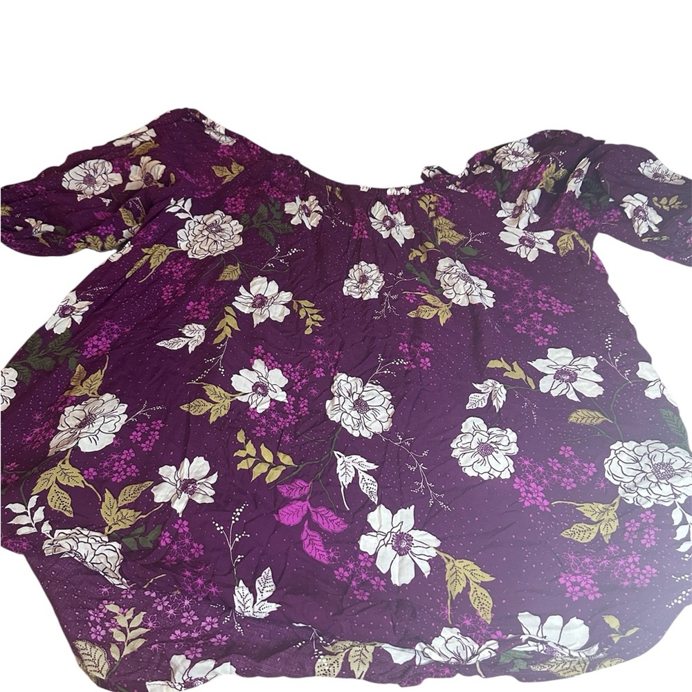 Torrid Floral Purple Blouse XL